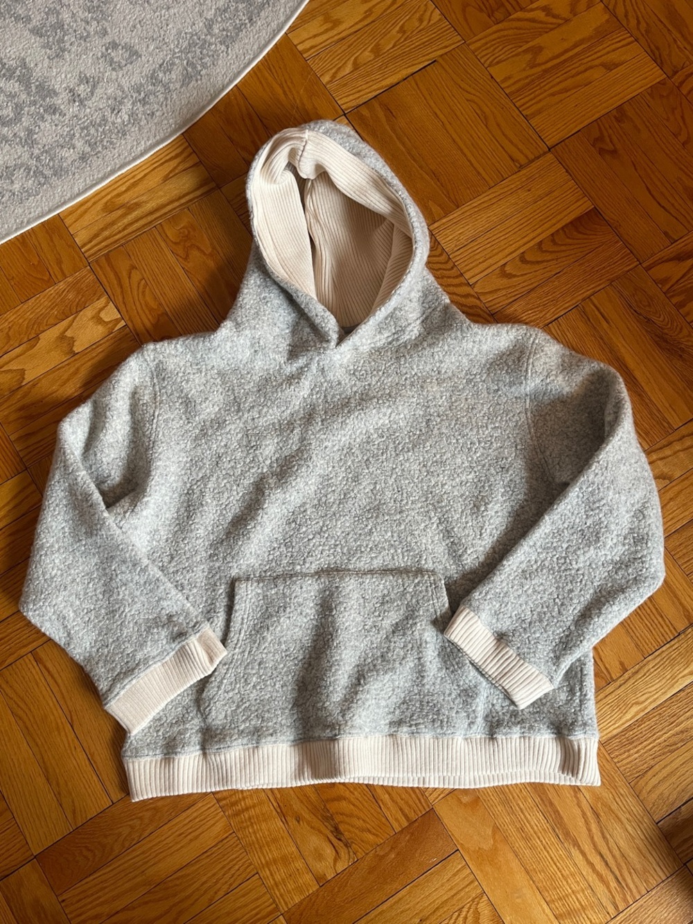 Yitai Alapca Wool Blend Sherpa Knit Hoodie